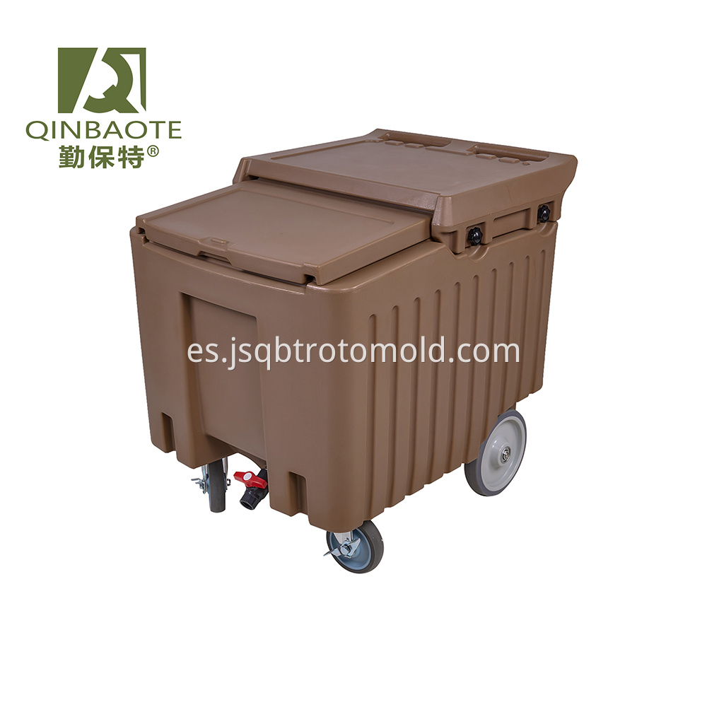 Sliding Lid Portable Ice Cart